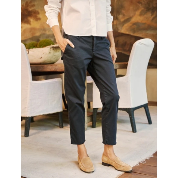 Frank & Eileen Pants - Frank & Eileen | Wicklow Italian Performance Twill Chino in Washed Black Size 8